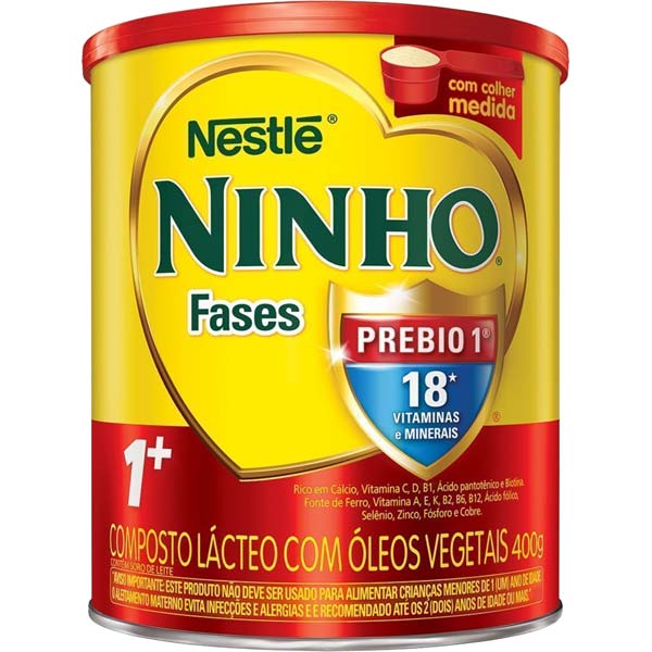 COMPOSTO LÁCTEO NINHO FASES 400 G 1+