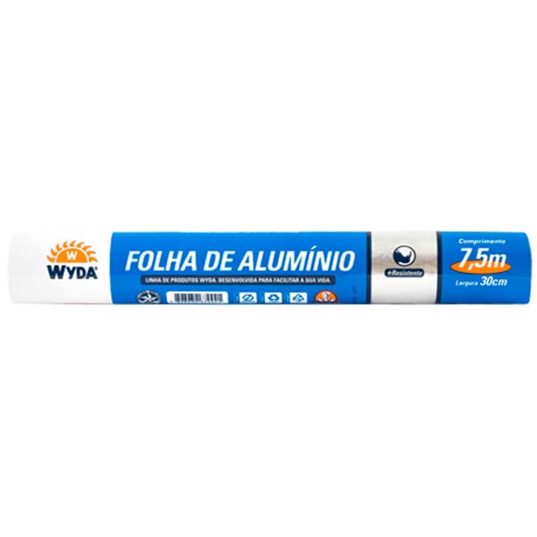 ROLINHO DE ALUMÍNIO WYDA 30X7,5 MTS COM 25 UNIDADES