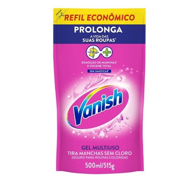 ALVEJANTE TIRA MANCHA LIQUIDO VANISH 500ML REFIL PINK