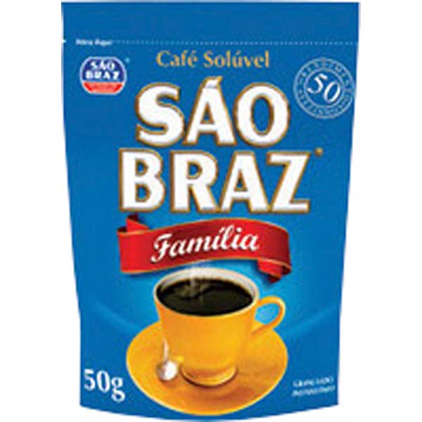 CAFÉ SOLUVEL SÃO BRAZ FAMILIA SACHÊ 50 G