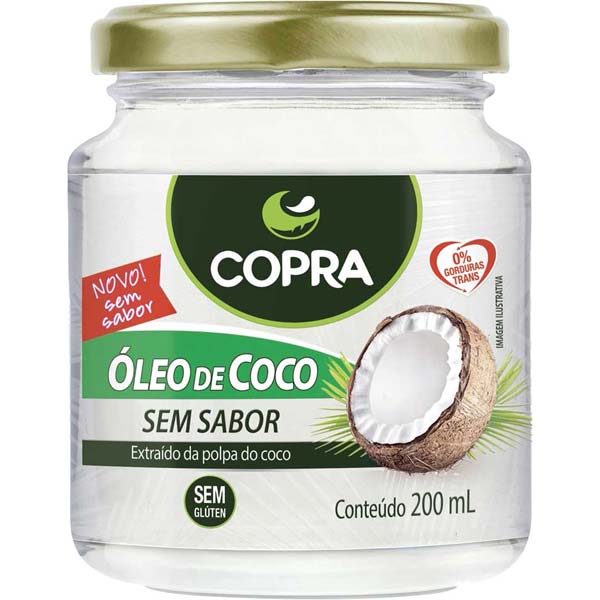 ÓLEO DE COCO COPRA SEM SABOR POTE 200 ML
