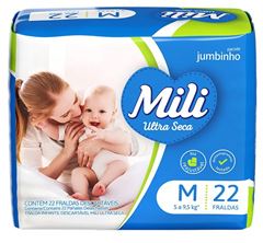 FRALDA MILI ULTRA SECA JUMBINHO (M) 22 UN