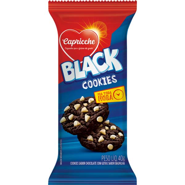 BISCOITO COOKIES CAPRICCHE 40G BLACK