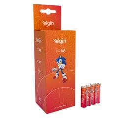 PILHAS ELGIN ZINCO TUBO AA PEQUENA COM 40 UNIDADES R06P