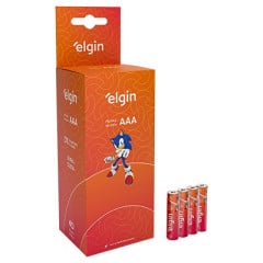 PILHAS ELGIN ZINCO TUBO AAA PALITO COM 40 UNIDADES R03