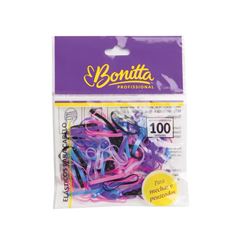 ELASTICOS COLORIDOS BONITTA PACOTE COM 100 UNIDADES