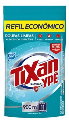 DETERGENTE LIQUIDO (ROUPAS) TIXAN YPE 900ML SAC ANTIBAC REFIL