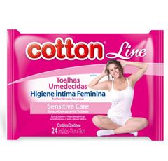 LENCO UMEDECIDO COTTON LINE FEMININA INTIMA 24 UN