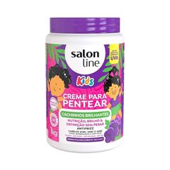 CREME PARA PENTEAR SALON LINE 1KG UVA CACHINHOS BRILHANTES