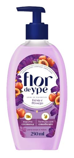 SABONETE LIQUIDO FLOR DE YPE 250ML FRESIA E PESSEGO