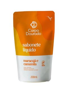 SABONETE LIQUIDO CORPO DOURADO POUCH 200ML MARACUJA/CAMOMILA