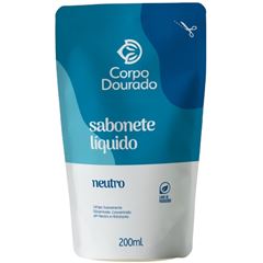 SABONETE LIQUIDO CORPO DOURADO POUCH 200ML NEUTRO