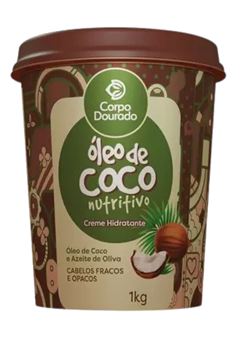 CREME PARA TRATAMENTO CORPO DOURADO 1KG OLEO DE COCO