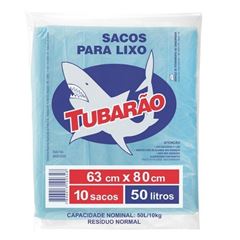 SACO P/LIXO TUBARAO 50L C/24