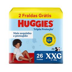 FRALDA HUGGIES TP MEGUINHA XXG (26) UN