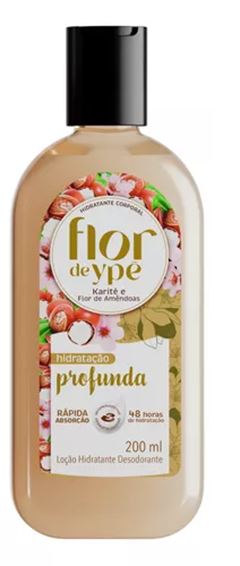 HIDRATANTE FLOR DE YPE 200ML KARITE E FLOR AMENDOAS