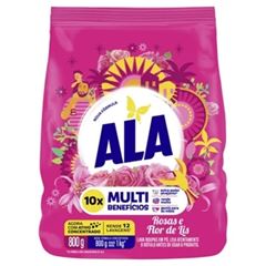 DETERGENTE EM PO ALA 800G ROSAS E FLOR DE LIS