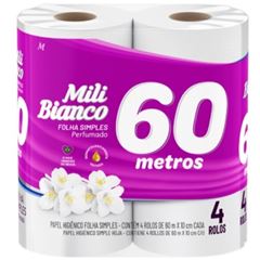 PAPEL HIGIENICO MILI BIANCO 60M 4 UN PERFUMADO