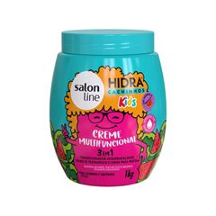 CREME PARA TRATAMENTO INFANTIL SALON LINE 1KG KIDS HIDRA 3 EM 1 MULTI