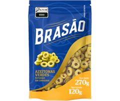 AZEITONA VERDE FATIADA BRASAO SACH 120G