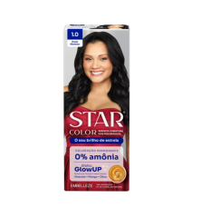 TINTURA STAR COLOR S/AMONIA 50G 1.0 PRETO GLAMOUR
