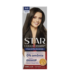 TINTURA STAR COLOR S/AMONIA 50G 5.0 CASTANHO RELUZENTE
